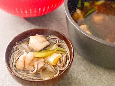 超簡単にお店の味★とろ〜り麺つゆの鶏ねぎ蕎麦